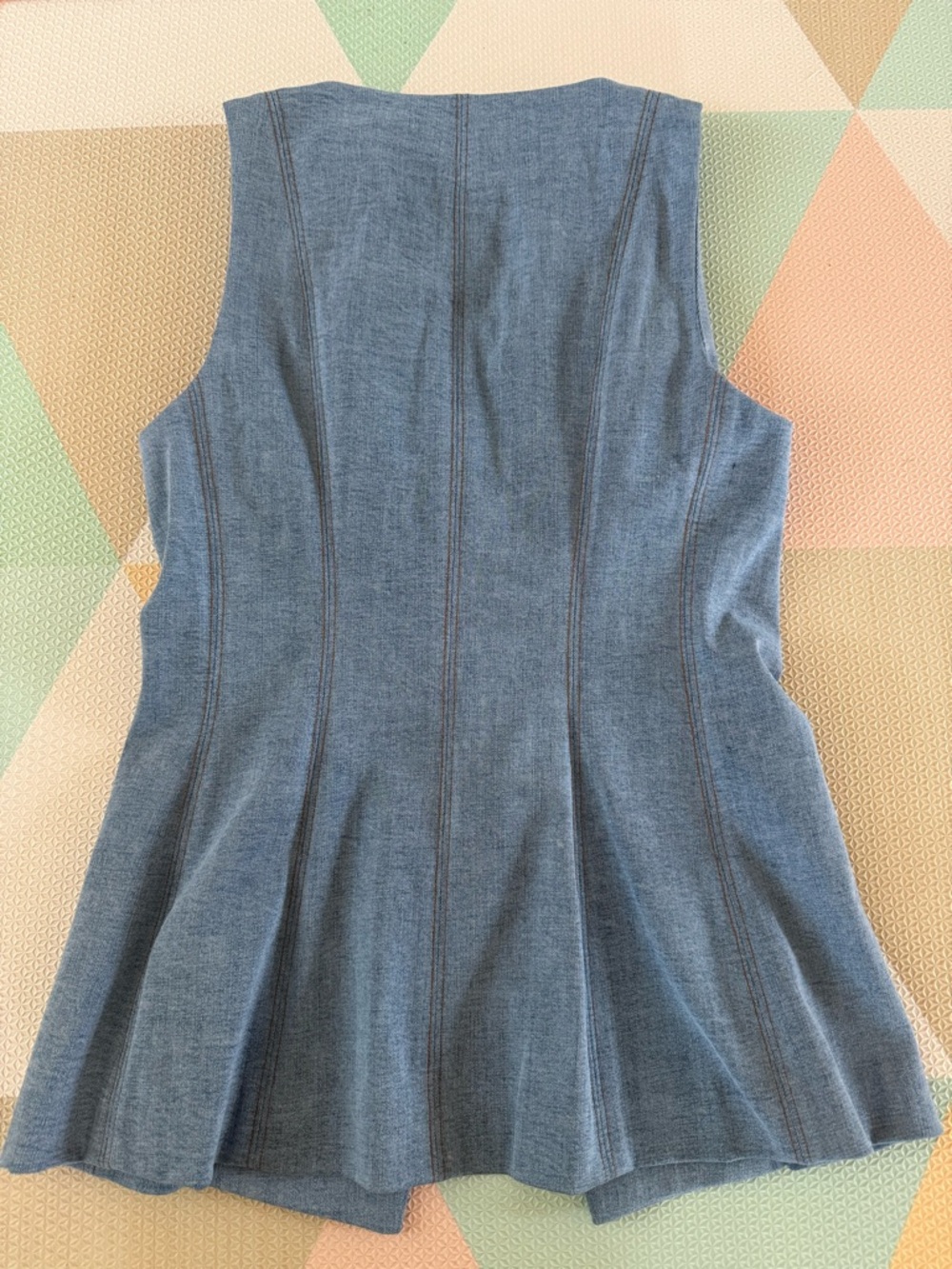 Veronica Beard Alvina Denim Vest NWT Size 6 in Blue Mirage - Picture 10 of 13